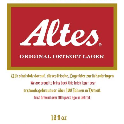 ALTES DETROIT LAGER 12PK