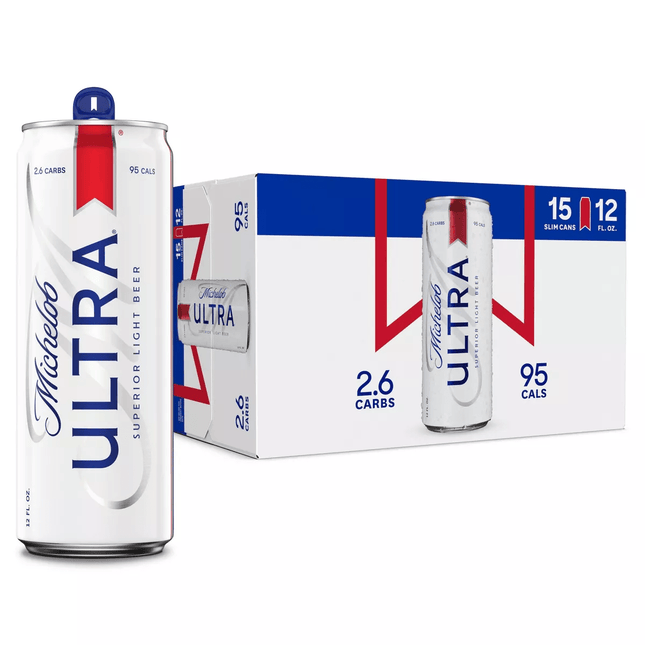 Michelob Ultra 15 Can 12 floz - American Lager Beer - Wine barrel Plus