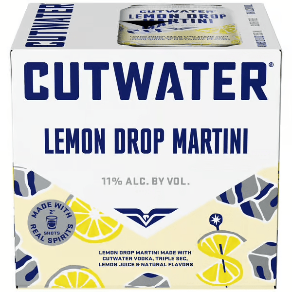 CUTWATER LEMON DROP MARTINI 4PK - Wine barrel Plus