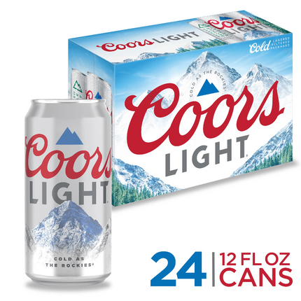 COORS LIGHT 24PK 12OZ CAN - Wine barrel Plus