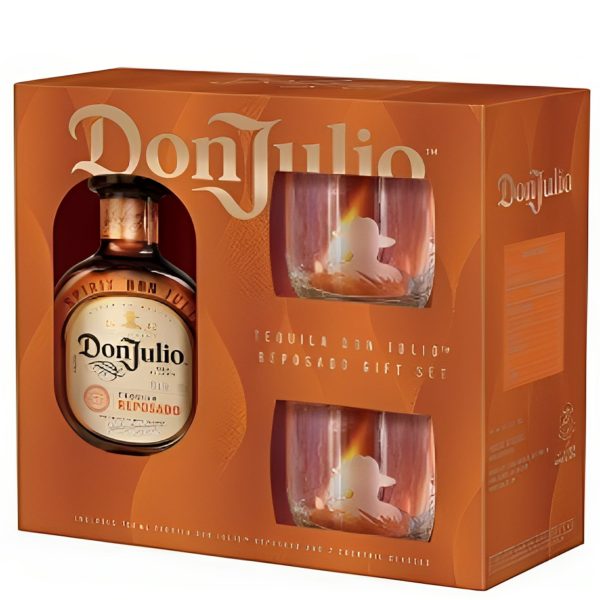 DON JULIO REPOSADO WITH 2 GLASS SET - Wine barrel Plus