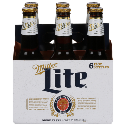MILLER LITE 6PK 12OZ BOTTLE
