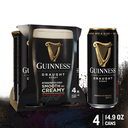 GUINNESS DRAUGHT STOUT SMOOTH CREAMY 4PK - Wine barrel Plus