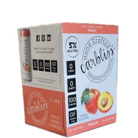 CARBLISS COCKTAILS PEACH 4PK CAN