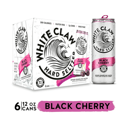 WHITE CLAW BLACK CHERRY 6PK 12OZ - Wine barrel Plus