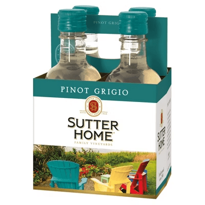 SUTTER HOME PINOT GRIGIO 187ML 4PK - Wine barrel Plus