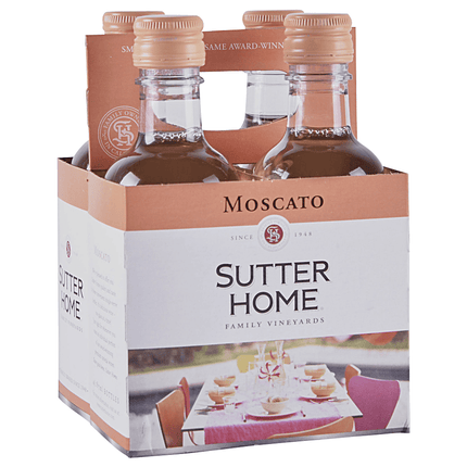 SUTTER HOME MOSCATO 4PK 187ML - Wine barrel Plus
