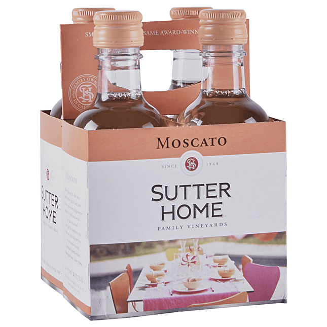 SUTTER HOME MOSCATO 4PK 187ML - Wine barrel Plus
