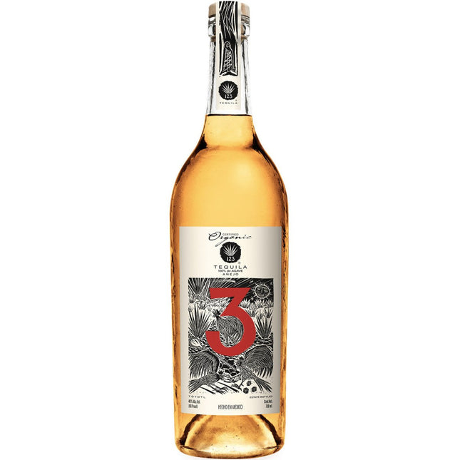 123 ORGANIC TRES ANEJO TEQUILA 80 Proof 750 ml - Wine barrel Plus