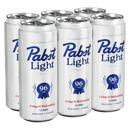 PABST LIGHT 6PK 18OZ CAN