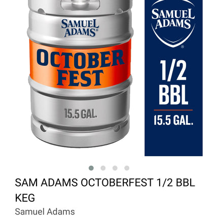 SAMUEL ADAMS OCTOBER FEST 1/2 bbl