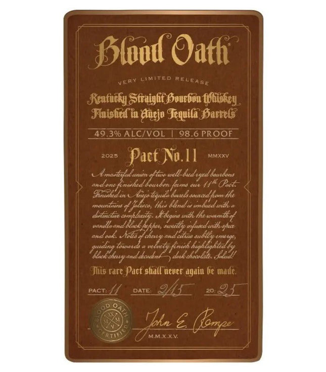 Blood Oath Pact No 11 750 ml - Wine barrel Plus