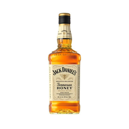 Jack Daniel's Tennessee Honey whiskey bottle on a white background