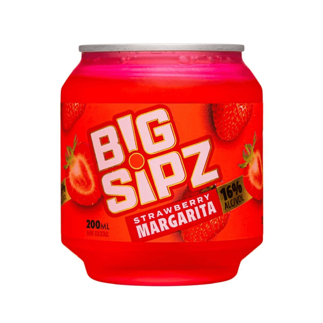 BIG SIPZ STRAWBERRY MARGARITA 200ML - Wine barrel Plus