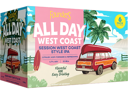 FOUNDERS ALL DAY WEST COAST IPA 6PK 12OZ CAN