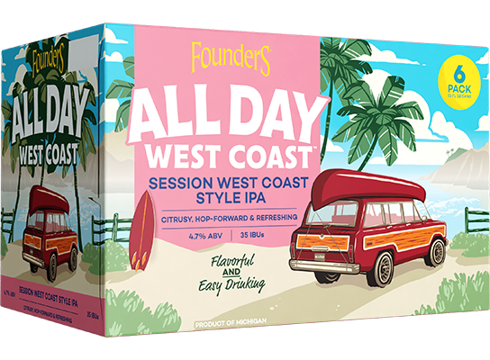 FOUNDERS ALL DAY WEST COAST IPA 6PK 12OZ CAN