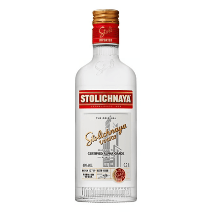 STOLICHNAYA 80 80 Proof 200 ml - Wine barrel Plus