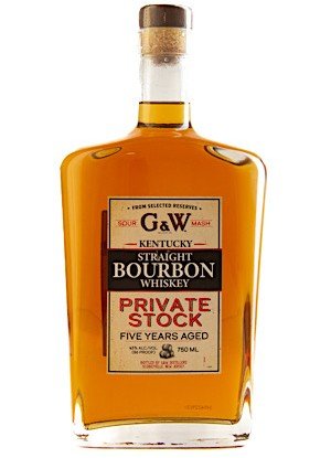 G&W STRAIGHT BOURBON PRIVATE STOCK 5 YEARS 750ml - Wine barrel Plus