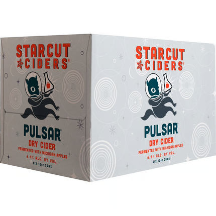 Starcut Ciders Pulsar Dry Cider packaging on a white background
