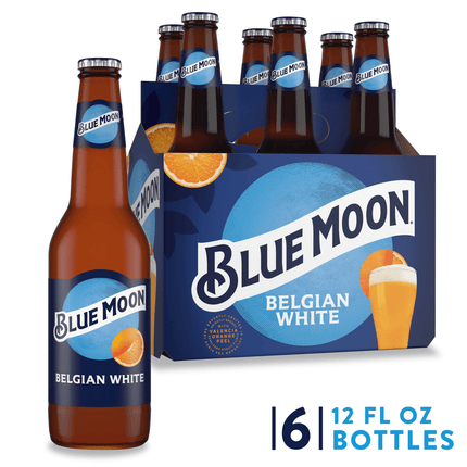 BLUE MOON BELGIAN WHITE 6PK 12OZ BOTTLE - Wine barrel Plus