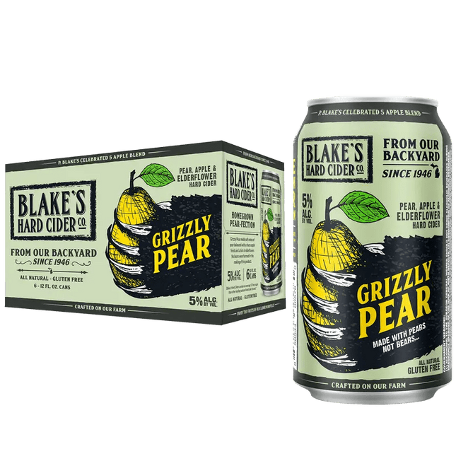 Blake's Grizzly Pear Cider 6 Can - Wine barrel Plus