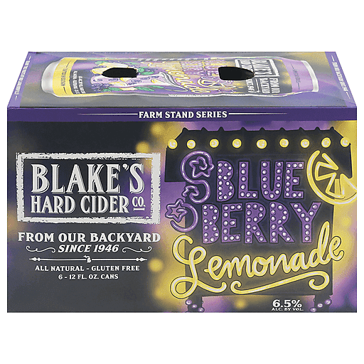 Blake's Blueberry Lemonade Cider 6 Can - Wine barrel Plus