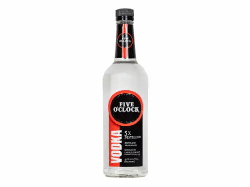 FIVE O'CLOCK VODKA 80 Proof 750 ml - Wine barrel Plus