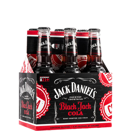 JACK DANIEL'S BLACK JACK COLA 6PK BOTTLE