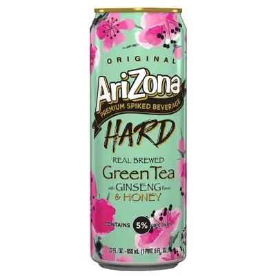 ARIZONA GREEN HARD TEA 1PK 22OZ - Wine barrel Plus