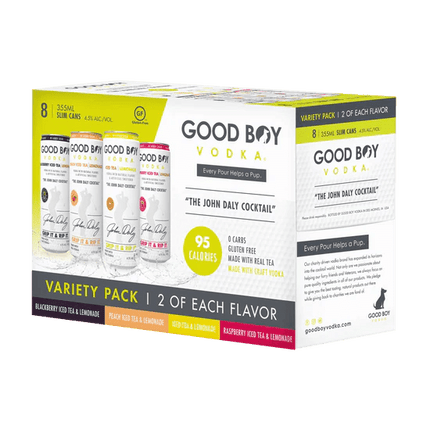 GOOD BOY VODKA JOHN DALY VARIETY TEA 8PK - Wine barrel Plus