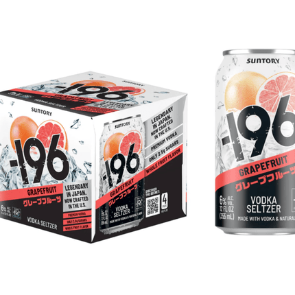 196 GRAPEFRUIT VODKA SELTZER 4PK 355ML CAN - Wine barrel Plus