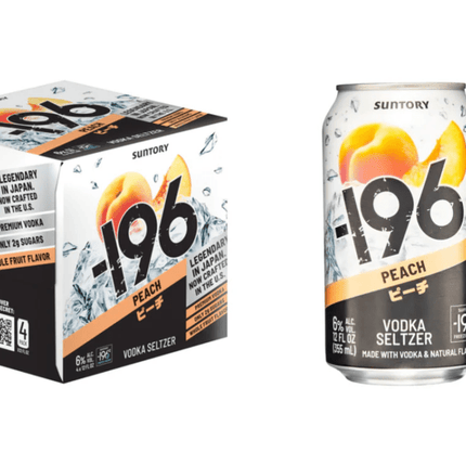196 SUNTORY PEACH VODKA SELTZER 4PK 355ML CAN - Wine barrel Plus