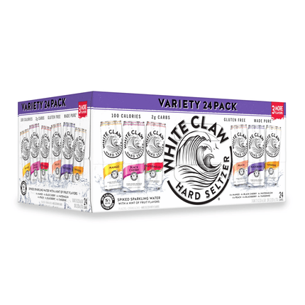 WHITE CLAW VARIETY 24PK 12OZ SLIM CAN - Wine barrel Plus