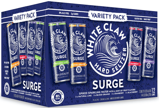 WHITE CLAW SURGE VARIETY  1 12PK 12OZ - Wine barrel Plus
