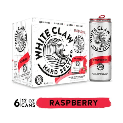 WHITE CLAW RASPBERRY 6PK 12OZ SLIM CAN - Wine barrel Plus