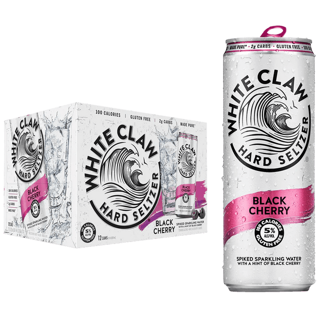 WHITE CLAW BLACK CHERRY 12PK 12OZ SLIM CAN - Wine barrel Plus