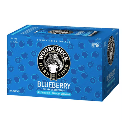 WOODCHUCK BLUEBERRY 6PK CAN CIDER - Wine barrel Plus