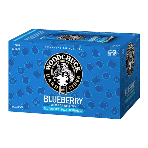 WOODCHUCK BLUEBERRY 6PK CAN CIDER - Wine barrel Plus