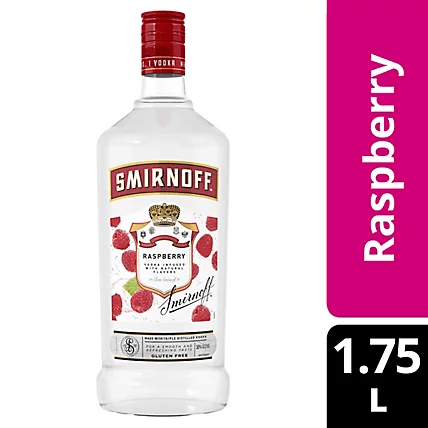 SMiRNOFF RASBERRY VODKA PL 1.75ml 60 PROOF - Wine barrel Plus