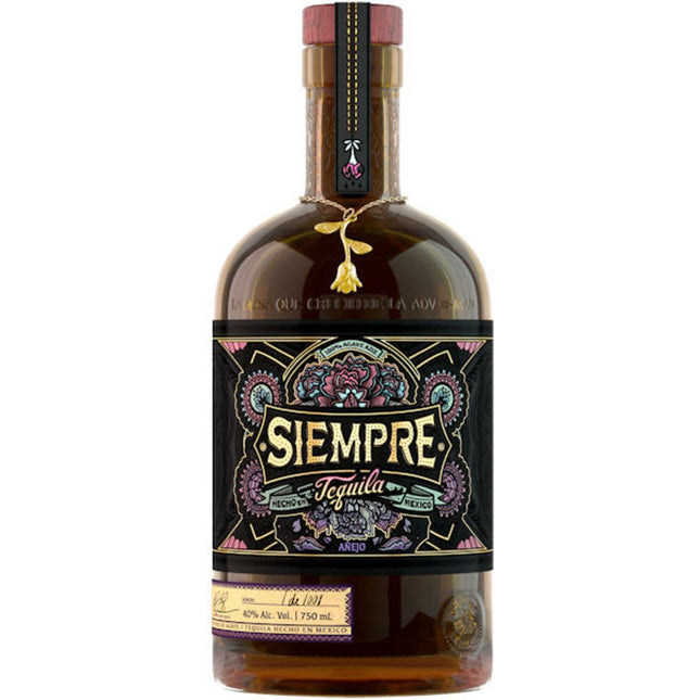 SIEMPRE TEQUILA ANEJO 80 Proof 750 ml - Wine barrel Plus