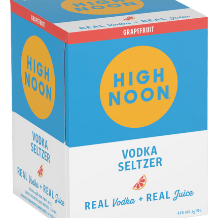 HIGHNOON GRAPEFRUIT VODKA HARD SELTZER 4PK - Wine barrel Plus