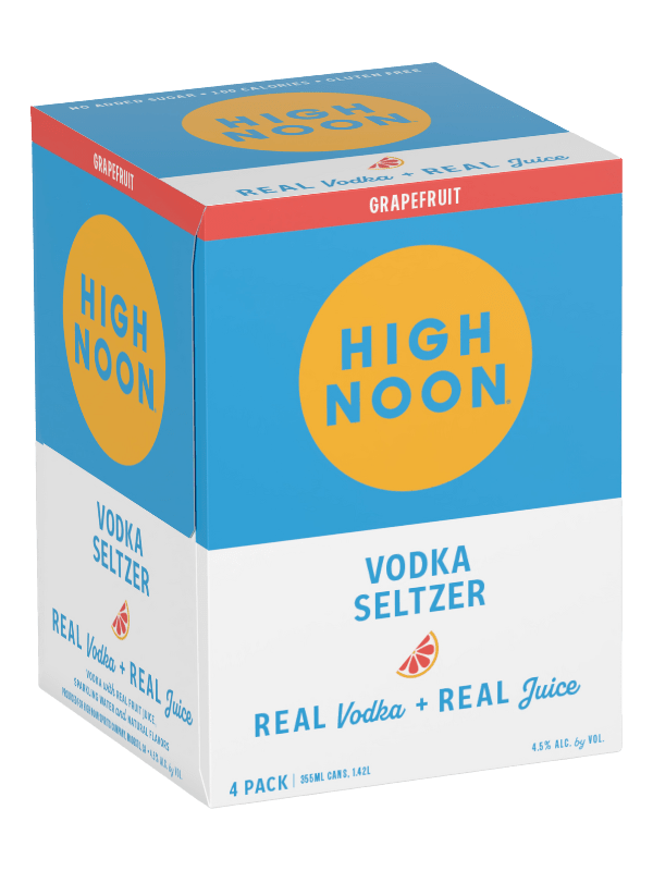 HIGHNOON GRAPEFRUIT VODKA HARD SELTZER 4PK - Wine barrel Plus
