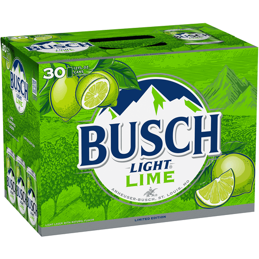 BUSCH LIGHT LIME 30PK 12OZ CAN - Wine barrel Plus