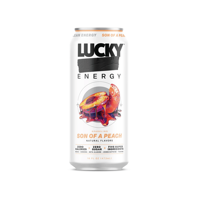 LUCKY ENERGY SON OF PEACH 16OZ 1PK CAN - Wine barrel Plus