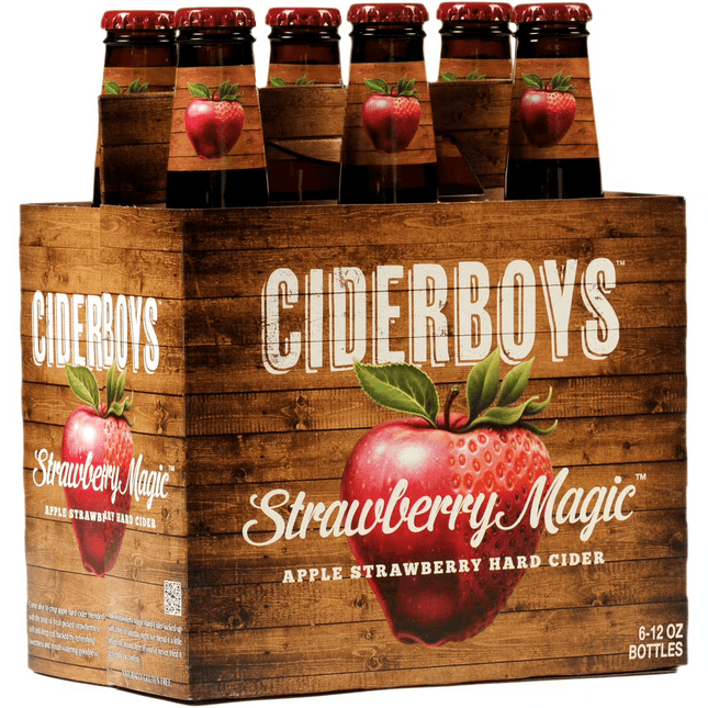CIDERBOYS STRAWBERRY MAGIC CIDER 6PK 12OZ BOTTLES - Wine barrel Plus