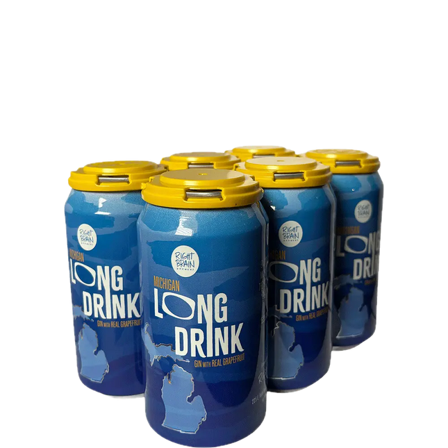 RIGHT BRAIN MICHIGAN LONG DRINK 6PK 12OZ CAN - Wine barrel Plus