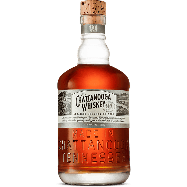 Chattanooga Whiskey 91 Proof – 750 ml Tennessee High‑Malt Bourbon - Wine barrel Plus