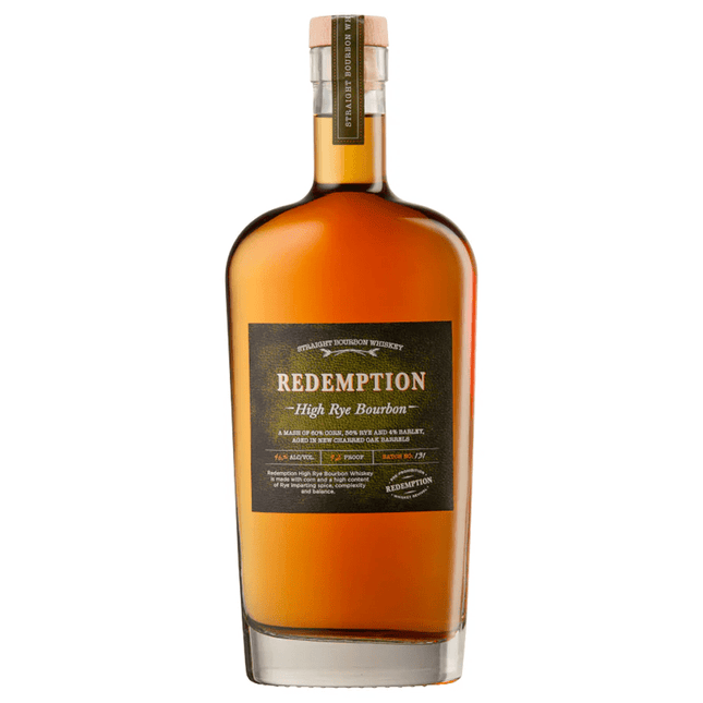 REDEMPTION HIGH RYE BOURBON 92 Proof 750 ml - Wine barrel Plus