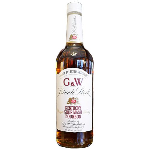 G & W PRIVATE STOCK SOUR MASH BURBON 1LT - Wine barrel Plus