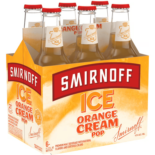 SMIRNOFF ICE ORANGE CREAM POP 6PK 11.2OZ BOTTLE - Wine barrel Plus